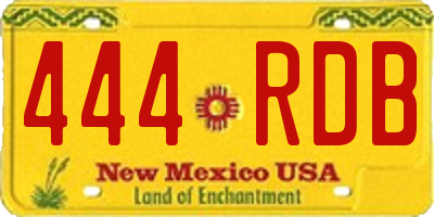 NM license plate 444RDB