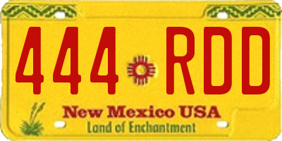NM license plate 444RDD