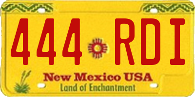 NM license plate 444RDI