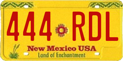 NM license plate 444RDL