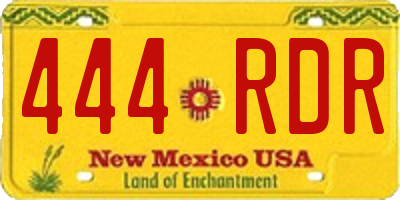 NM license plate 444RDR