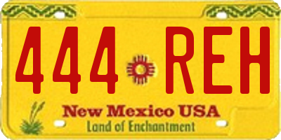 NM license plate 444REH