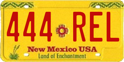 NM license plate 444REL