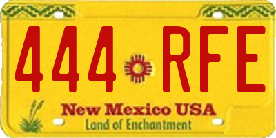 NM license plate 444RFE