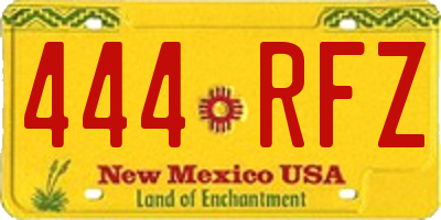 NM license plate 444RFZ