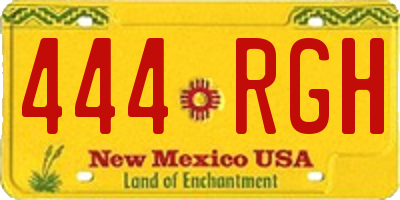 NM license plate 444RGH