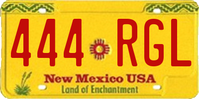 NM license plate 444RGL