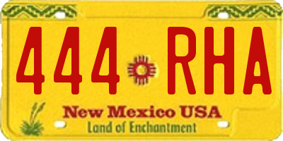 NM license plate 444RHA