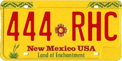 NM license plate 444RHC