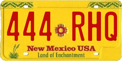 NM license plate 444RHQ