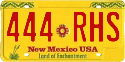 NM license plate 444RHS