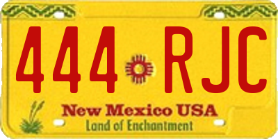 NM license plate 444RJC
