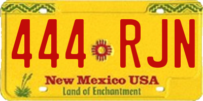 NM license plate 444RJN