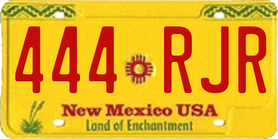 NM license plate 444RJR