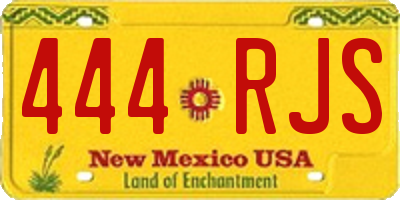 NM license plate 444RJS