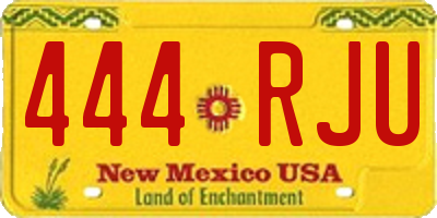 NM license plate 444RJU