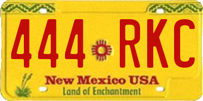 NM license plate 444RKC