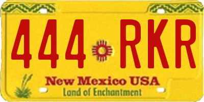 NM license plate 444RKR