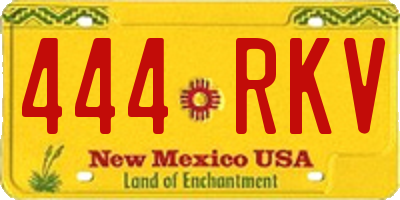 NM license plate 444RKV