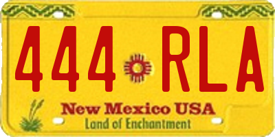 NM license plate 444RLA