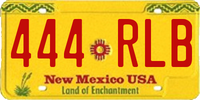 NM license plate 444RLB