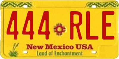 NM license plate 444RLE