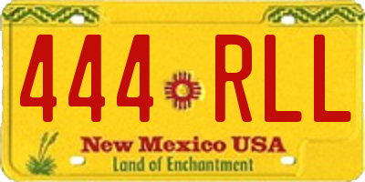 NM license plate 444RLL