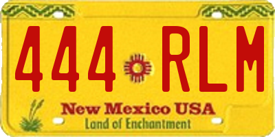 NM license plate 444RLM