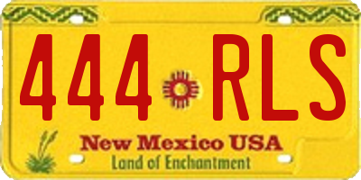 NM license plate 444RLS