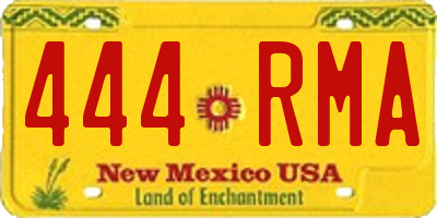 NM license plate 444RMA