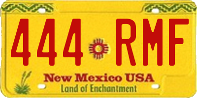 NM license plate 444RMF
