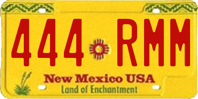 NM license plate 444RMM
