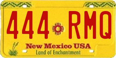 NM license plate 444RMQ