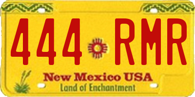NM license plate 444RMR
