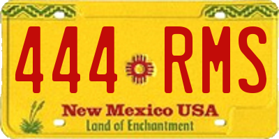 NM license plate 444RMS