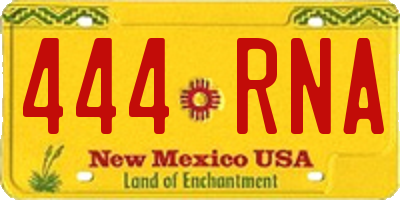 NM license plate 444RNA