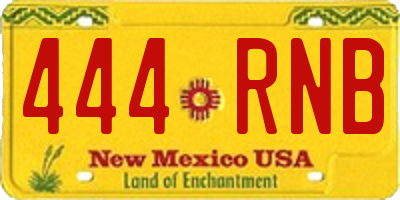 NM license plate 444RNB
