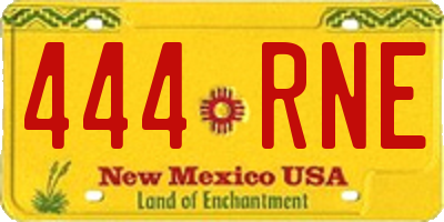 NM license plate 444RNE