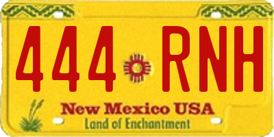 NM license plate 444RNH