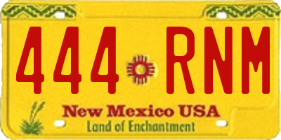 NM license plate 444RNM