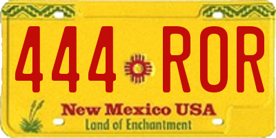 NM license plate 444ROR