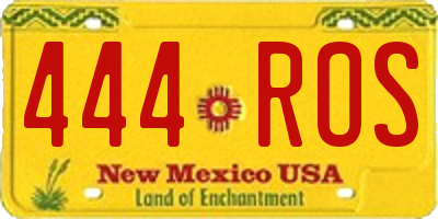 NM license plate 444ROS