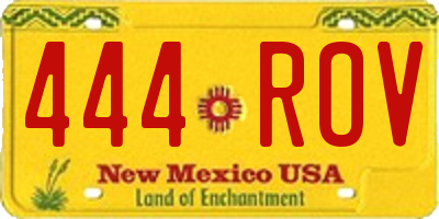 NM license plate 444ROV