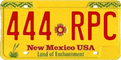 NM license plate 444RPC
