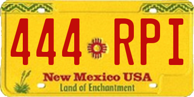 NM license plate 444RPI