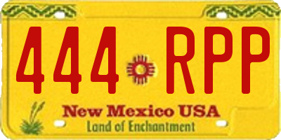 NM license plate 444RPP