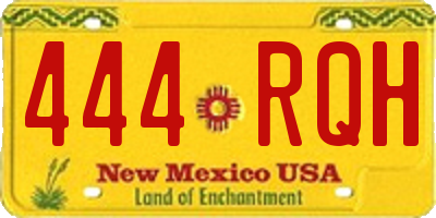 NM license plate 444RQH