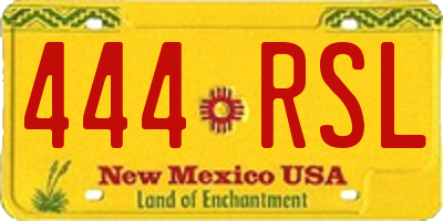 NM license plate 444RSL