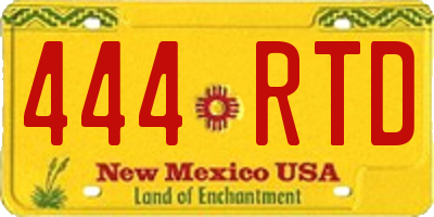 NM license plate 444RTD