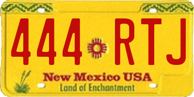 NM license plate 444RTJ